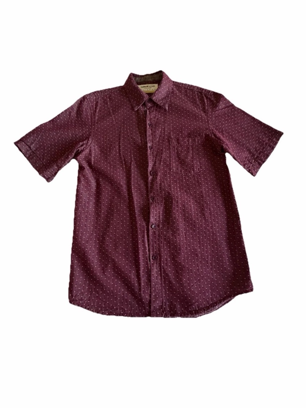 Hedley & Bennett Shirt Mens XS Polka Dot Short Sleeve Button Up Top Casual USA